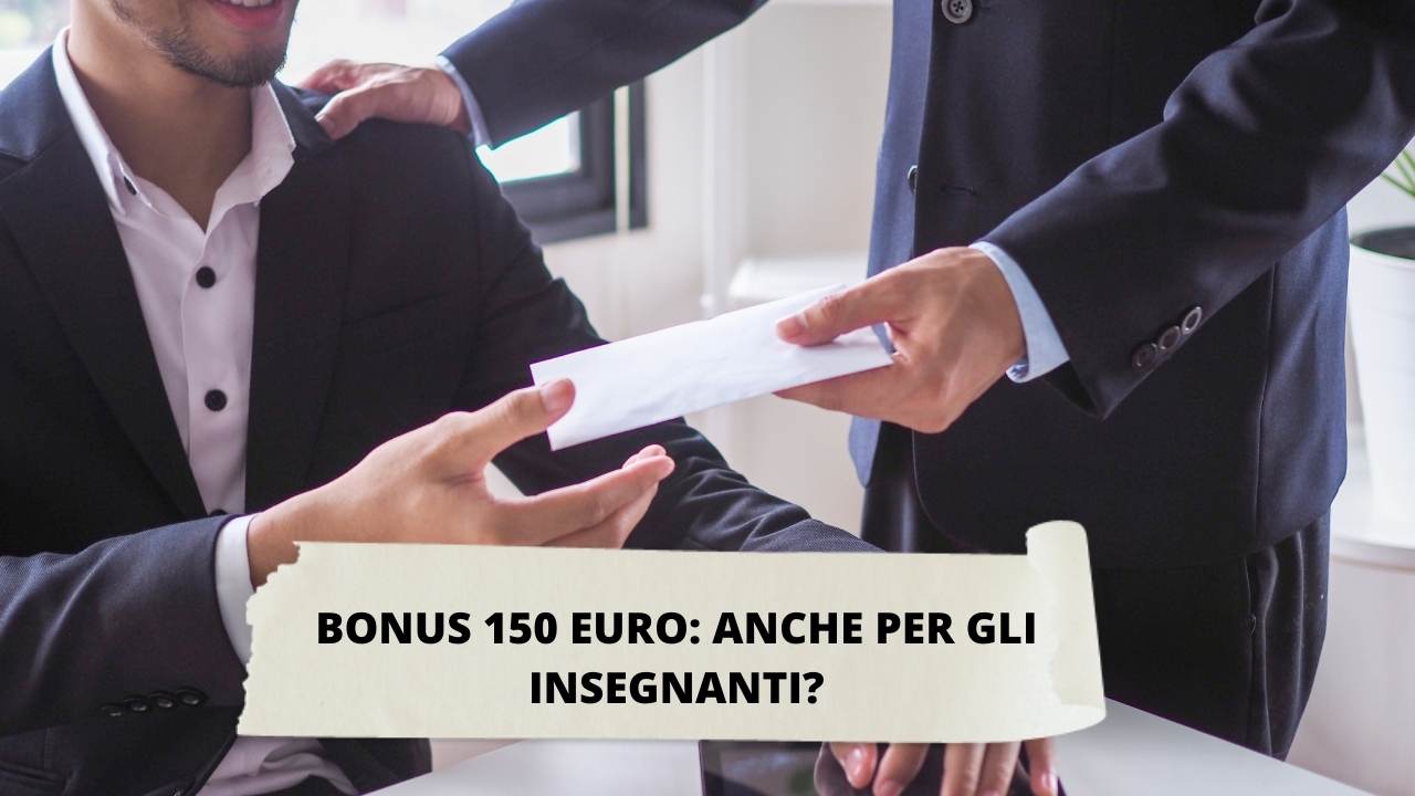 bonus 150 euro: anche gli insegnanti