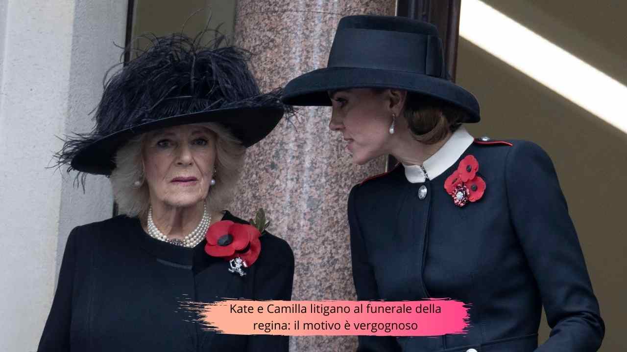 Kate e Camilla, la lite al funerale della regina