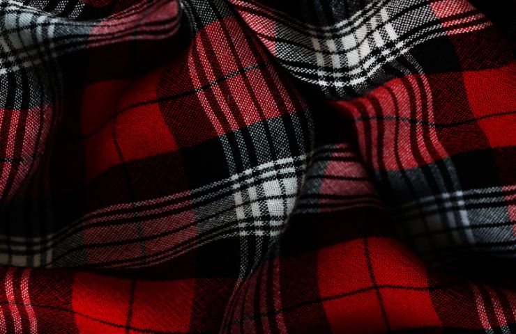 tessuto tartan per decorazioni natalizie